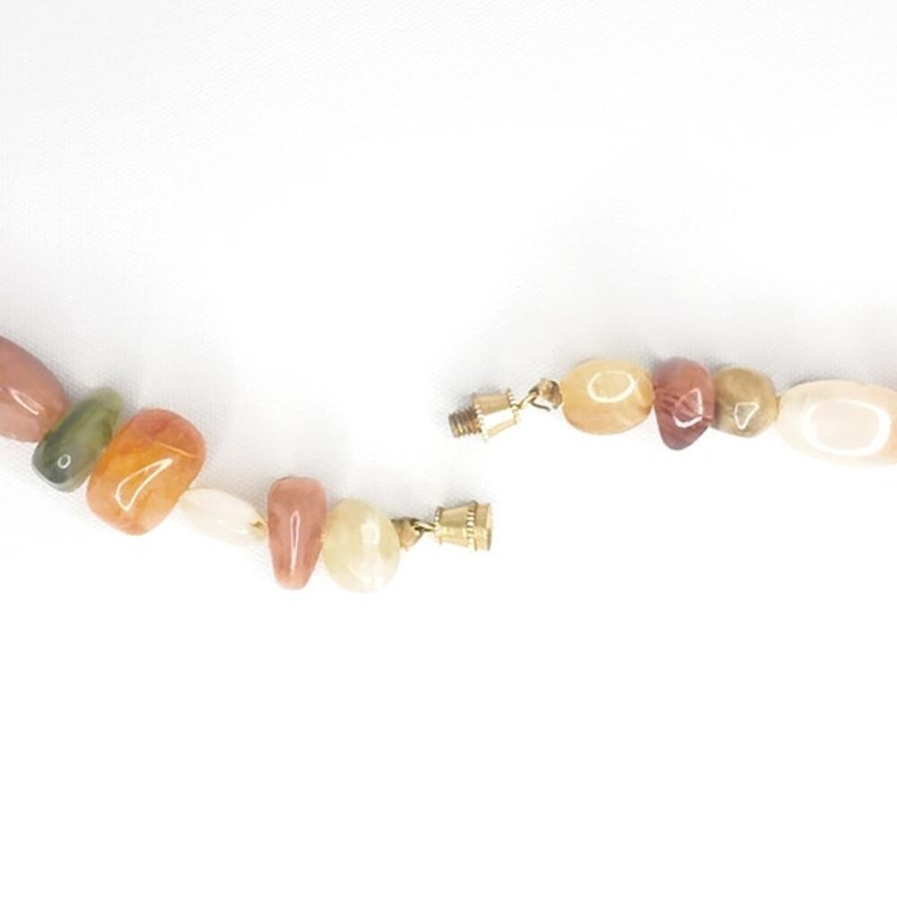 Multicolor Vintage Agate Jasper 30" Long Necklace - Picture 8 of 8